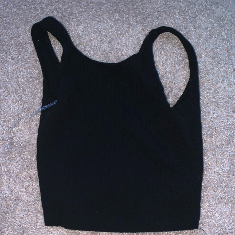 A black crop/tank top.